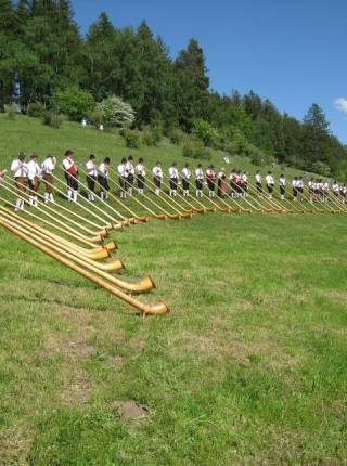 Das Alphorn und die Alphornbläser Symbolfoto